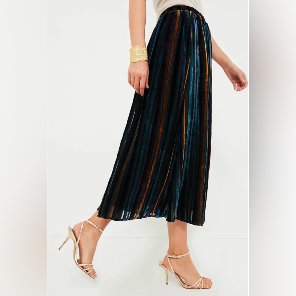 Tuckernuck Alba Multicolor Striped Velvet Skirt